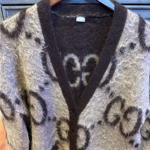 COPY - Reversible worn once fluffy Gucci cardigan